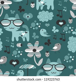 Cute seamless pattern design