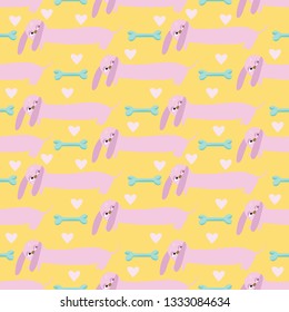 cute seamless pattern with dogs 