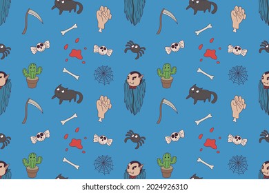 Cute seamless pattern dracula suitable for print, t shirt, baby design, cartoon, art