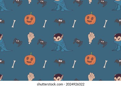 Cute seamless pattern dracula suitable for print, t shirt, baby design, cartoon, art