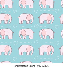 cute seamless pattern with elephants