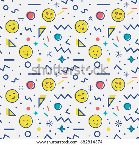 cute seamless pattern emoji