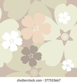 Cute seamless pattern with flowers. Stylish template can be used for wallpaper, cards, web pages, textile, linen, tile and more creative designs.