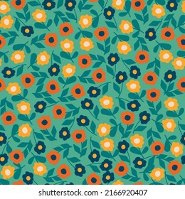 Cute seamless pattern with flowers. Vector creative floral texture. Great for fabric, textile, wallpaper and so much more