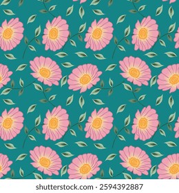 Cute seamless pattern with flowers. Vector creative floral texture. Great for fabric, textile, wallpaper
