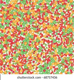 Cute seamless pattern  of  fruits for your design.