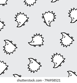 Cute seamless pattern with funny Animals. Vector Illustration