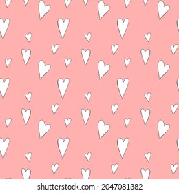 Patrón perfecto con corazones divertidos.