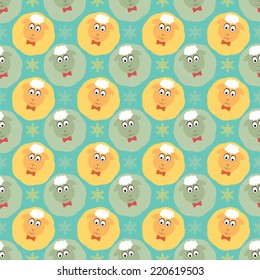 Cute seamless pattern with funny sheep. New Year. Symbol 2015. Vector illustration