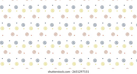 Cute seamless pattern with handwritten Japanese food motif