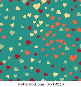 Cute seamless pattern with hearts