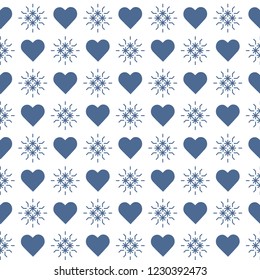 Cute seamless pattern with hearts. Happy Valentine's Day. Romantic background. Design for party card, paper, wrapping, fabric.