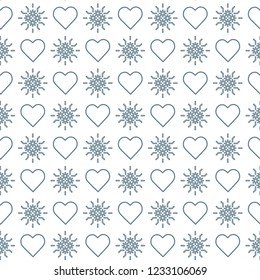Cute seamless pattern with hearts. Happy Valentine's Day. Romantic background. Design for party card, paper, wrapping, fabric.