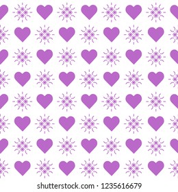Cute seamless pattern with hearts. Happy Valentine's Day. Romantic background. Design for party card, paper, wrapping, fabric.