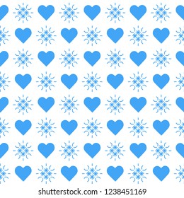 Cute seamless pattern with hearts. Happy Valentine's Day. Romantic background. Design for party card, paper, wrapping, fabric.