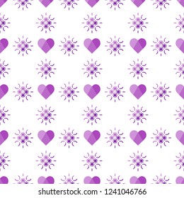 Cute seamless pattern with hearts. Happy Valentine's Day. Romantic background. Design for party card, paper, wrapping, fabric.