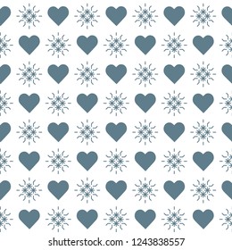 Cute seamless pattern with hearts. Happy Valentine's Day. Romantic background. Design for party card, paper, wrapping, fabric.
