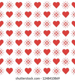 Cute seamless pattern with hearts. Happy Valentine's Day. Romantic background. Design for party card, paper, wrapping, fabric.