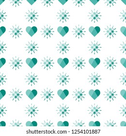Cute seamless pattern with hearts. Happy Valentine's Day. Romantic background. Design for party card, paper, wrapping, fabric.