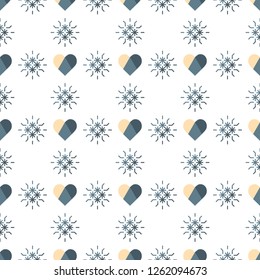 Cute seamless pattern with hearts. Happy Valentine's Day. Romantic background. Design for party card, paper, wrapping, fabric.