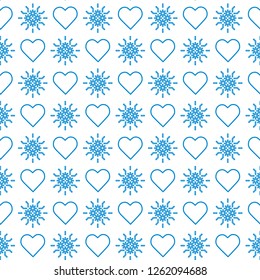 Cute seamless pattern with hearts. Happy Valentine's Day. Romantic background. Design for party card, paper, wrapping, fabric.