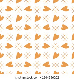 Cute seamless pattern with hearts. Happy Valentine's Day. Romantic background. Design for party card, paper, wrapping, fabric.