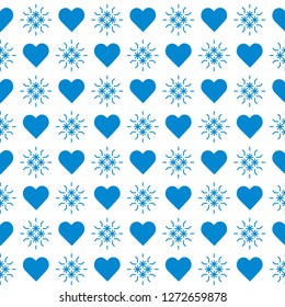 Cute seamless pattern with hearts. Happy Valentine's Day. Romantic background. Design for party card, paper, wrapping, fabric.