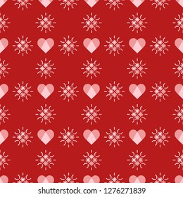 Cute seamless pattern with hearts. Happy Valentine's Day. Romantic background. Design for party card, paper, wrapping, fabric.