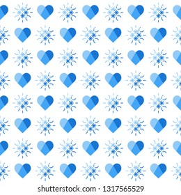 Cute seamless pattern with hearts. Happy Valentine's Day. Romantic background. Design for party card, paper, wrapping, fabric.