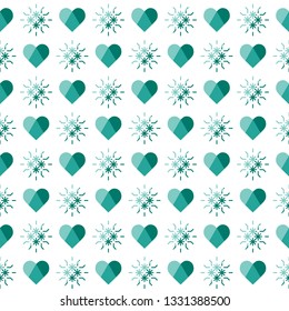 Cute seamless pattern with hearts. Happy Valentine's Day. Romantic background. Design for party card, paper, wrapping, fabric.