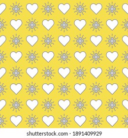 Patrón perfecto con corazones. Feliz Día de San Valentín. Antecedentes románticos. Diseño para la tarjeta de fiesta, papel, envoltura, tela. Iluminación y gris extremo.