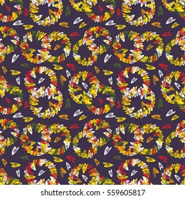 Cute seamless pattern with hearts. Unusual geometrical forms for creative holiday design. 