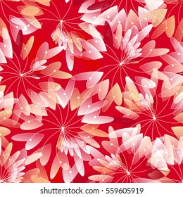 Cute seamless pattern with hearts. Unusual geometrical forms for creative holiday design. 