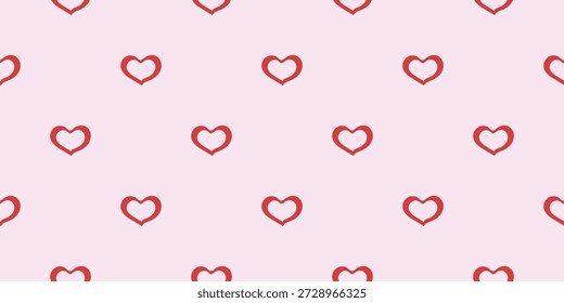 Ein süßes, nahtloses Herz-Muster zum Valentinstag und Geburtstag. Vektorgrafik.
