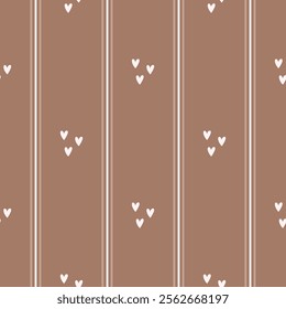 Cute seamless pattern with hearts. Vector Pastel background. Valentines day and love