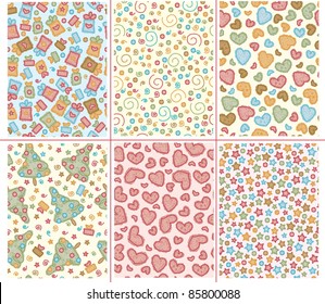 Cute seamless pattern for holiday design.