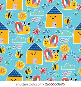 cute seamless pattern for kids design