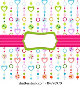 Cute seamless pattern with little hearts