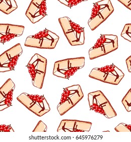 Cute seamless pattern made of hand drawn cakes.