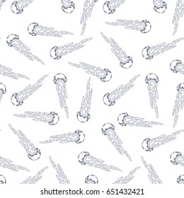 Cute seamless pattern made of pretty jelly fishes.