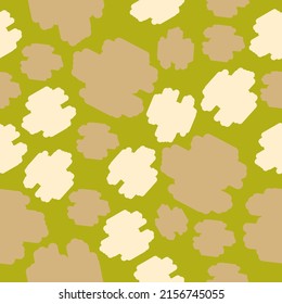 Cute seamless pattern on an olive background with beautiful abstract patterns. Texture for scrapbooking, wrapping paper, invitations. Vector illustration.