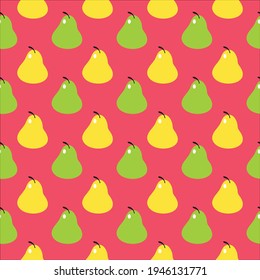 Cute seamless pattern with pears. Can be used for wallpaper,fabric, web page background, surface textures.