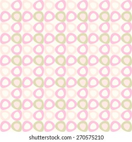 Cute seamless pattern with pink and olive ovals.