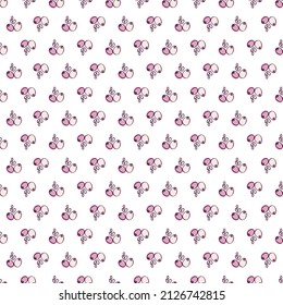 Cute seamless pattern with pink spring flowers. Floral background for textile, fabric manufacturing, wallpaper, covers, surface, print, gift wrap, scrapbooking. Vector