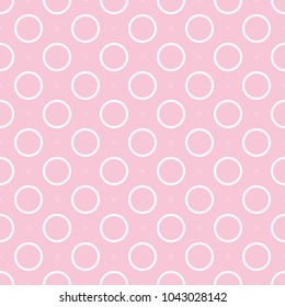 Cute seamless pattern, polka dot fabric, wallpaper vector