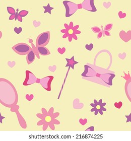 cute seamless pattern for princess
