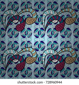 Cute seamless pattern. Print. Flat Flower Elements Design. Cute fabric pattern. Colour Summer Theme seamless pattern Background. Vector floral background.