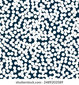 Cute seamless pattern with random. chaotic polka dot, circles, dots. For printing on fabric, wallpaper, gift paper. Vector