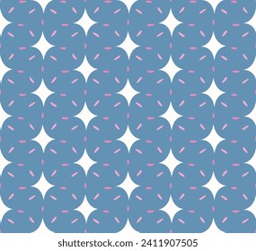 Cute seamless pattern with shooting stars elements. Vector illustration for background, wallpaper, print.