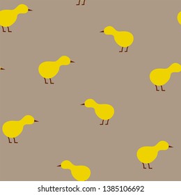 Cute seamless pattern with simple birds  in scandinavian style. Great for textile, fabric, wrapper and wallpaper. Vector illustration. 